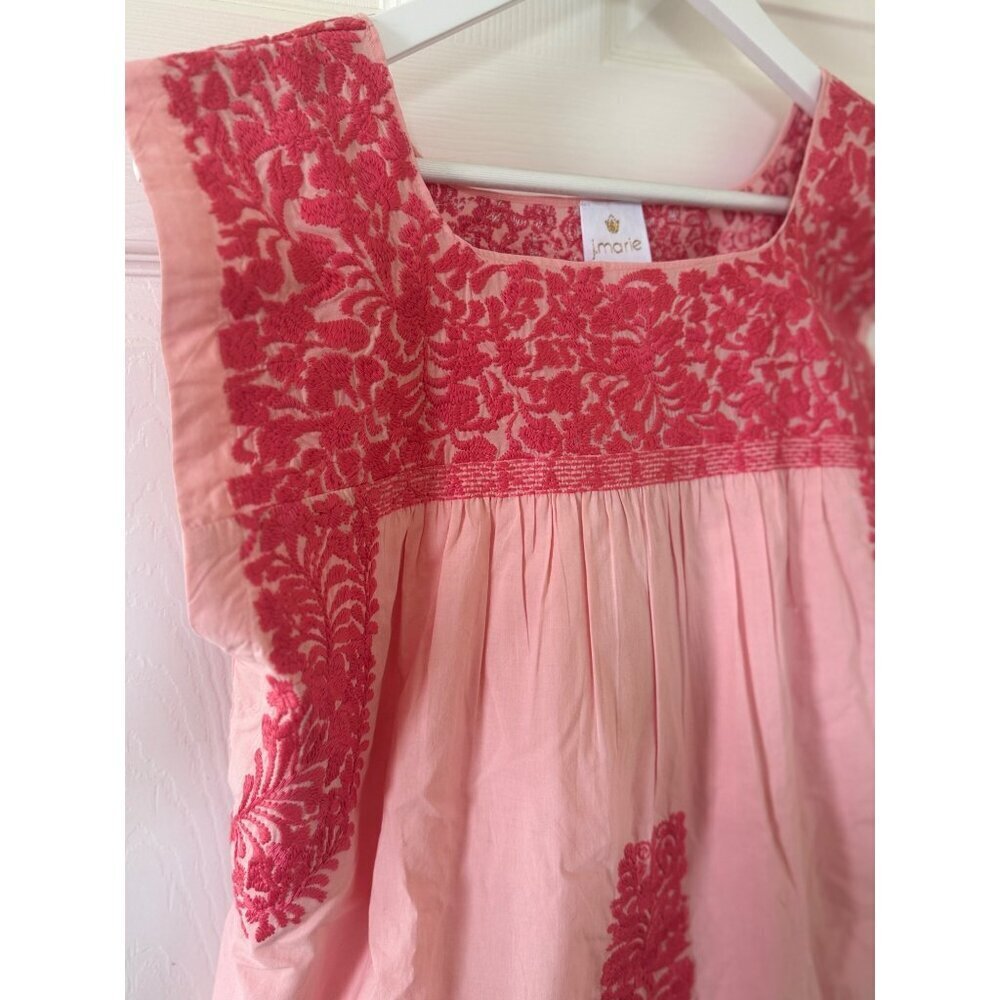 J. Marie Women's Pink Embroidered Lightweight Blouse Sleeveless Size S - Picture 5 of 14